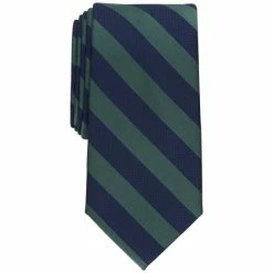 Best Sale 🥰 Club Room Men's Hawley Stripe Tie, Created For Macy's Green 👍