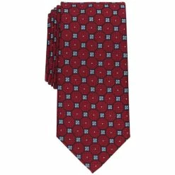 Best Sale ๐ Club Room Men's Geller Medallion Tie, Created For Macy's Red ๐
