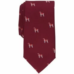 Flash Sale 🥰 Club Room Men's Terrier Tie, Created For Macy's Burgundy 🔥