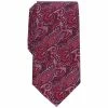 Flash Sale 🌟 Club Room Men's Deyo Paisley Tie, Created For Macy's Red 👍