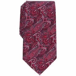 Flash Sale 🌟 Club Room Men's Deyo Paisley Tie, Created For Macy's Red 👍