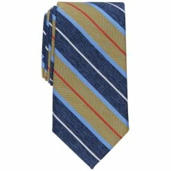 Coupon ✔️ Club Room Men's Delancey Stripe Tie, Created For Macy's Yellow 🎉