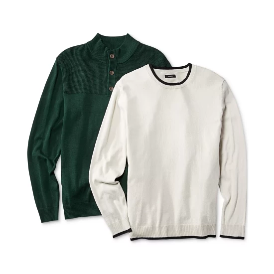 Wholesale ๐คฉ Club Room Cashmere Crew-Neck Sweater, Created For Macy's Dark Charcoal Heather โจ - Image 4