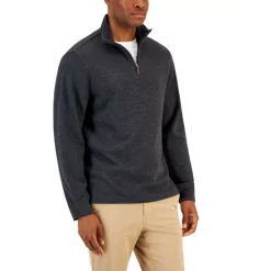 Cheapest 😍 Club Room Men's Four-Way Stretch Pants & Cashmere Crewneck Sweater, Created For Macy's Dark Charcoal Heather 🤩