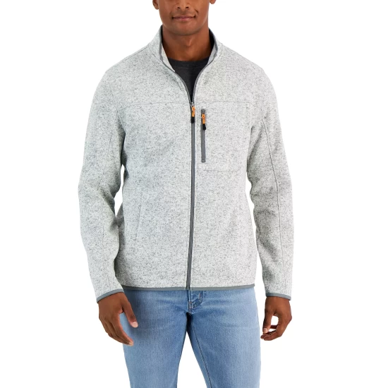 Wholesale ๐ Club Room Men's Full-Zip Fleece Sweater, Created For Macy's Bare Silver โ๏ธ - Image 5