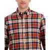 Coupon ⌛ Club Room Men's Regular-Fit Plaid Flannel 👚 Shirt, Created For Macy's Navy Blue 👍