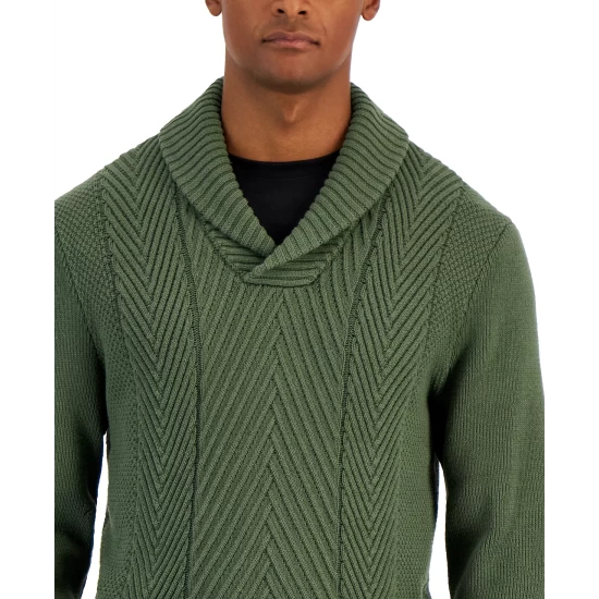 Best reviews of ๐ Club Room Men's Chunky Shawl Neck Sweater, Created For Macy's Deep Black ๐ - Image 4