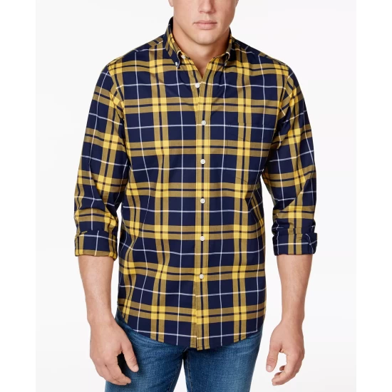 Brand new โค๏ธ Club Room Men's Perry Plaid Stretch ๐ Shirt With Pocket, Created For Macy's Blue Combo ๐ - Image 2