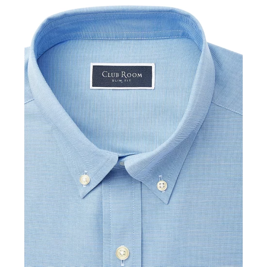 Discount ๐ฏ Club Room Men's Slim Fit 4-Way Stretch Solid ๐ Dress ๐ Shirt, Created For Macy's Red โญ - Image 4