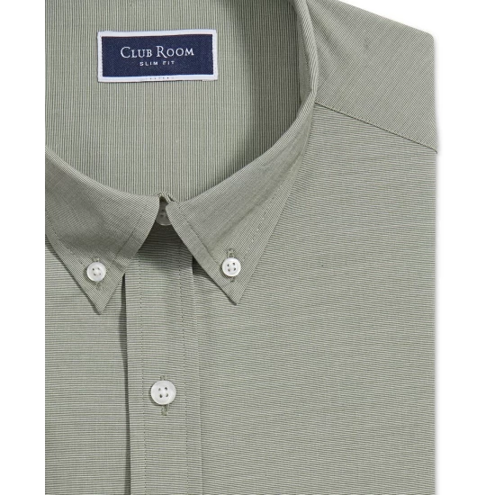 Discount ๐ฏ Club Room Men's Slim Fit 4-Way Stretch Solid ๐ Dress ๐ Shirt, Created For Macy's Red โญ - Image 5