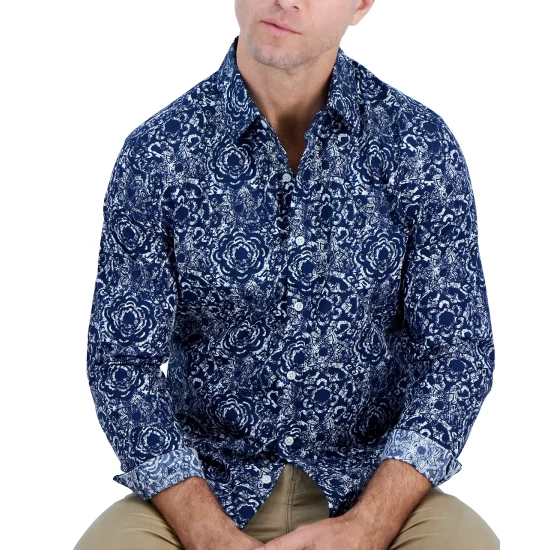 Cheapest โจ Club Room Men's Regular Fit Cotton Pinpoint ๐ Dress ๐ Shirt, Created For Macy's White ๐งจ - Image 3