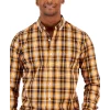 Best deal 💯 Club Room Men's Plaid 👗 Dress 👕 Shirt, Created For Macy's Red Black 🥰