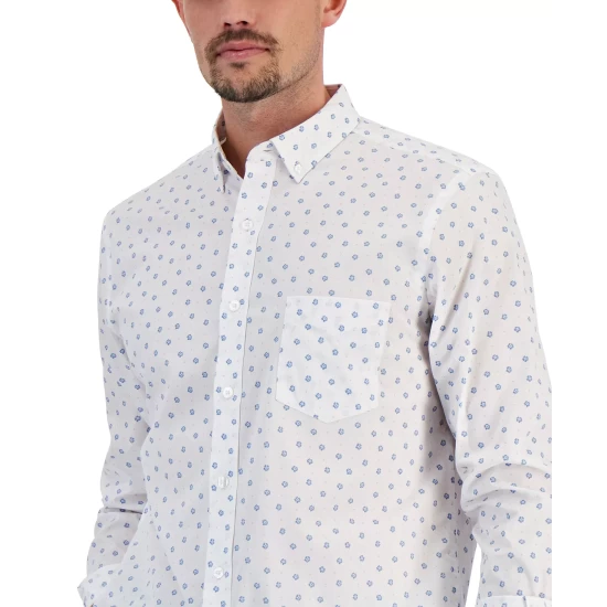 Coupon ๐ฅฐ Club Room Men's Tac Plaid Double Faced Woven Long-Sleeve ๐ Shirt, Created For Macy's Maize Gold ๐