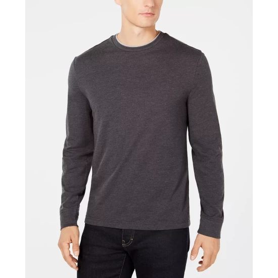 Top 10 ๐คฉ Club Room Men's Doubler Crewneck T-Shirt, Created For Macy's Deep Black ๐ - Image 8