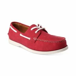 Best deal 🤩 Club Room Men's Boat 👞 Shoes, Created For Macy's Deep Red 🤩