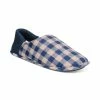 Best Sale 🌟 Club Room Men's Gingham Convertible Mule Slipper, Created For Macy's Navy/beige 🔔