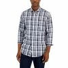 Outlet 🔔 Club Room Men's Regular-Fit Plaid 👚 Shirt, Created For Macy's Navy Blue 😉